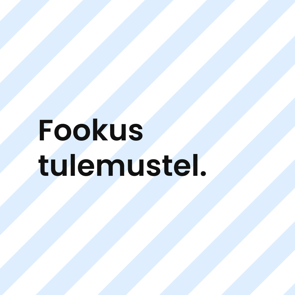 Illustratsioon tekstiga “Fookus tulemustel” – konversioonidele ja mõõdetavatele tulemustele keskenduv turundus