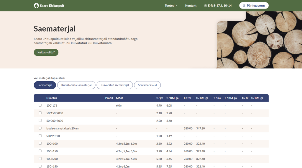 Päringu loomise rakendus