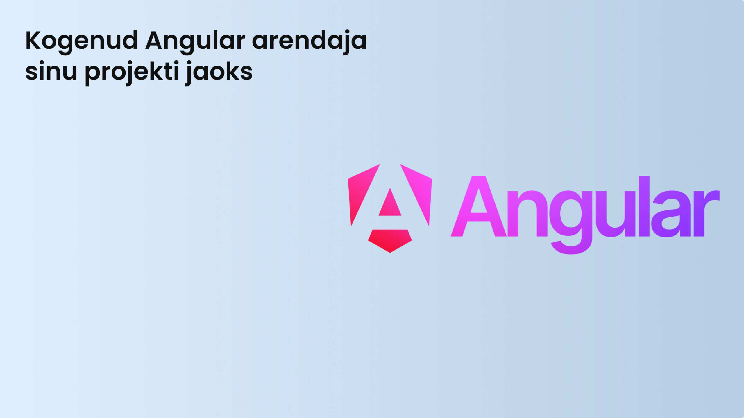 Angular arendaja palkamine
